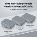 bio6 hair stamp needle heads – advanced combo (0.5 / 1.0 / 1.5 mm)