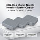 bio6 hair stamp needle heads – starter combo (0.25 / 0.5 / 0.75 mm)