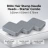 bio6 hair stamp needle heads – starter combo (0.25 / 0.5 / 0.75 mm)