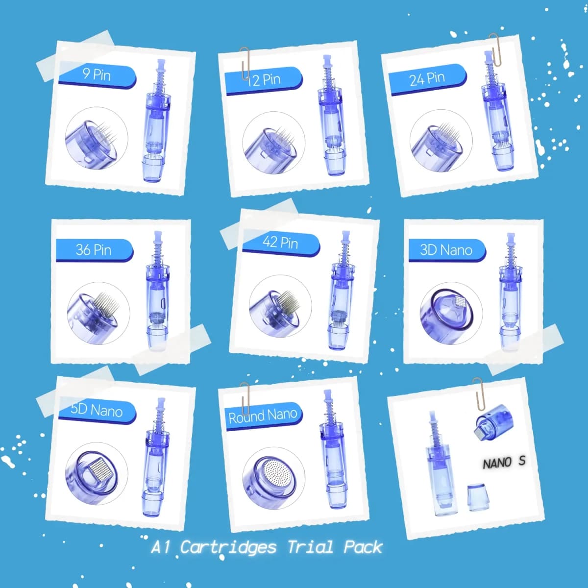 dr. pen a1 cartridges pack – includes all needle types
