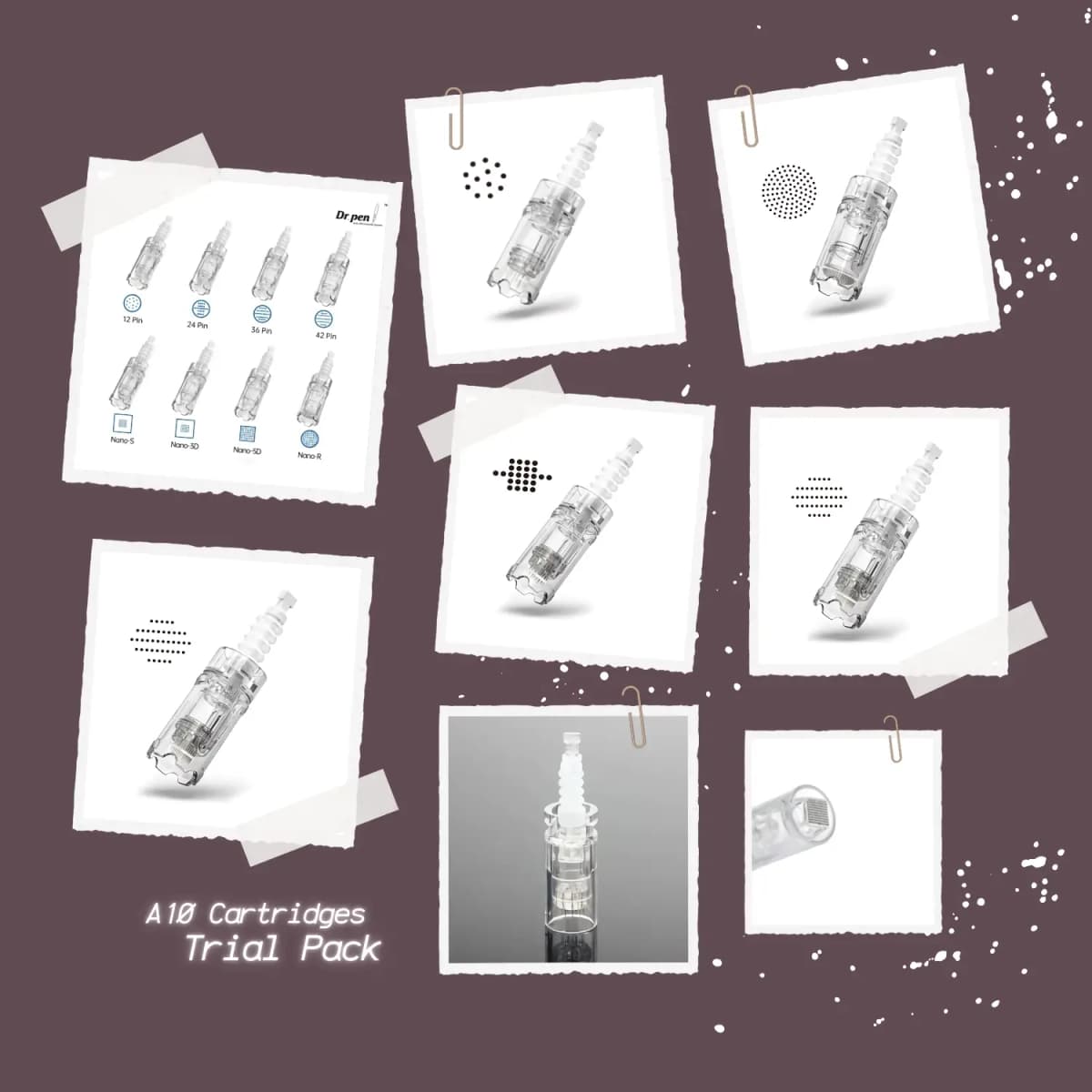dr. pen a10 cartridges pack – includes all needle types