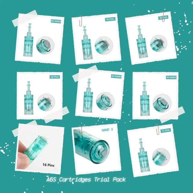 dr. pen a6s cartridges pack – includes all needle types