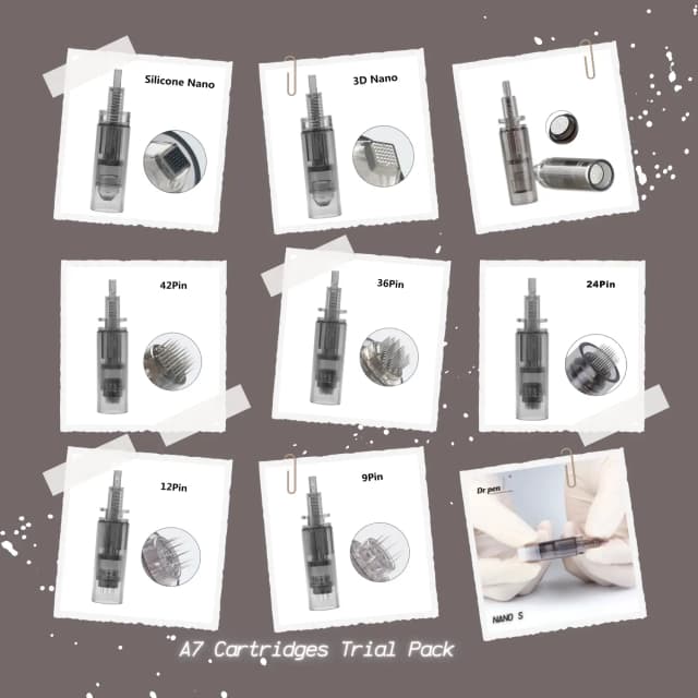 dr. pen a7 cartridges pack – includes all needle types