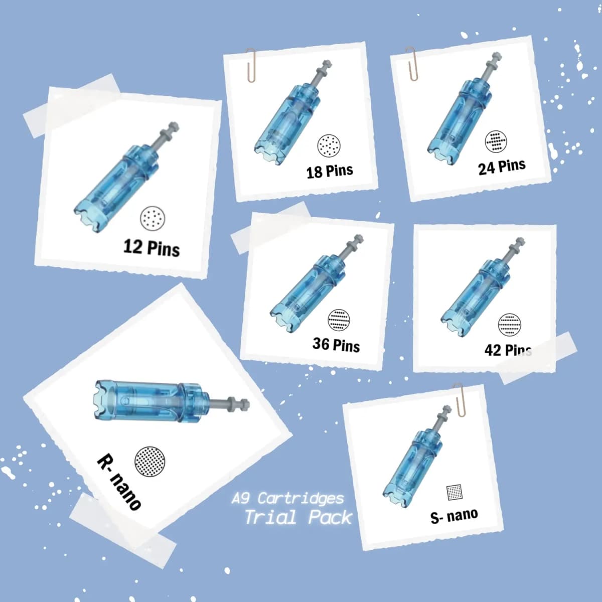 dr. pen a9 cartridges pack – includes all needle types