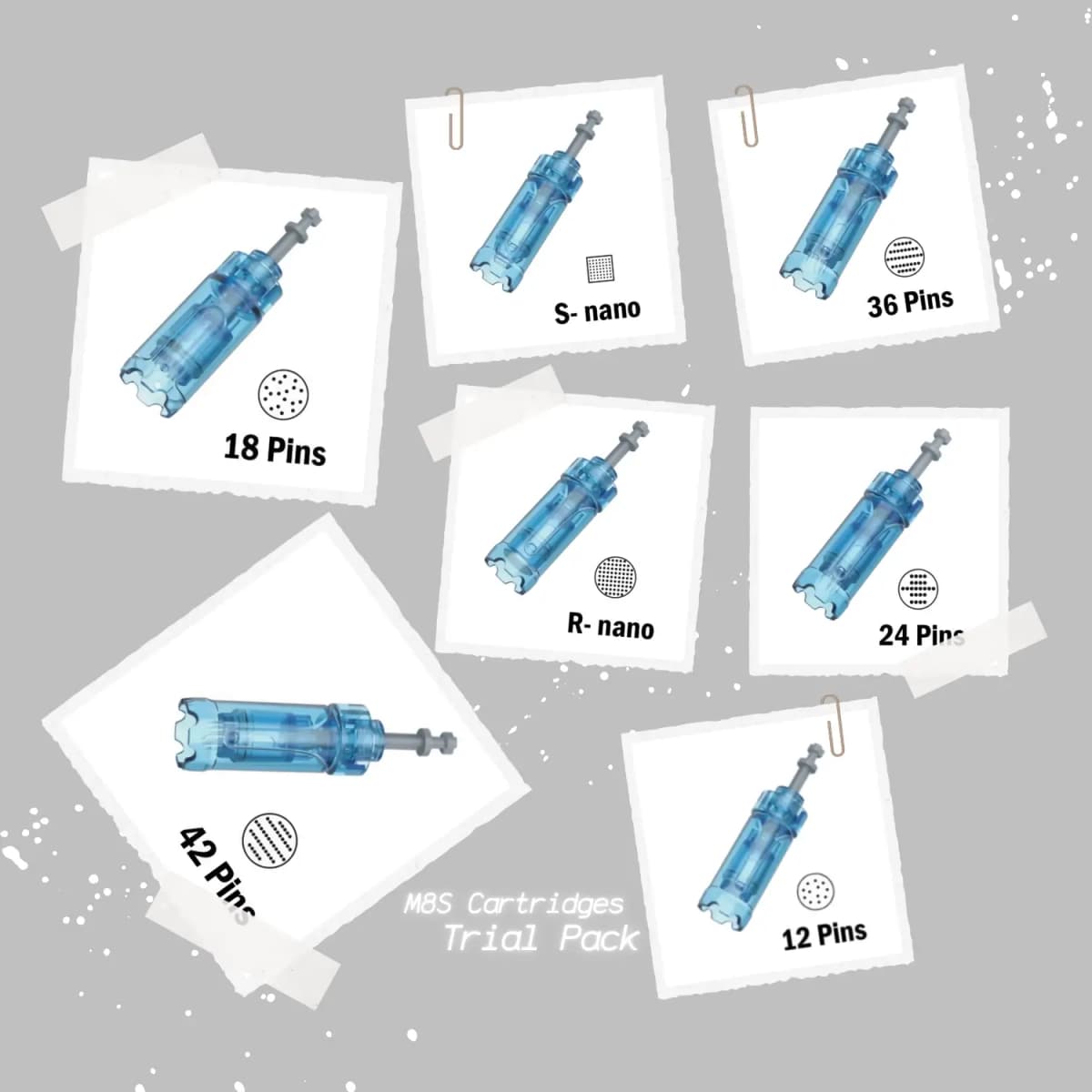 dr. pen m8s cartridges pack – includes all needle types