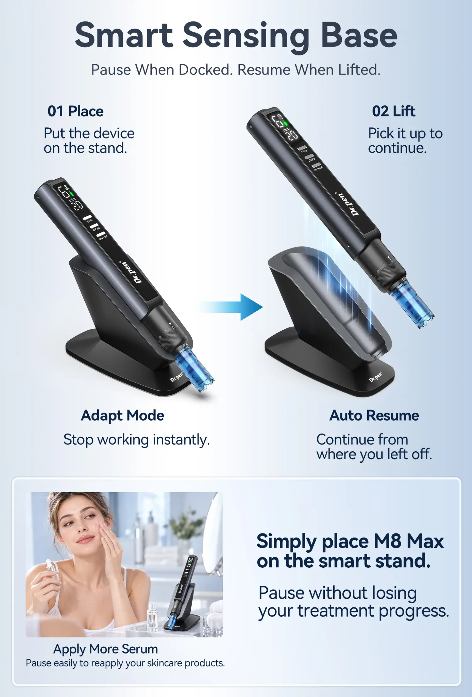 dr.pen m8 max smart sensing base